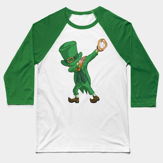 Funny Leprechaun Baseball Dabbing St Patricks Day Baseball T-Shirt by Blink_Imprints10